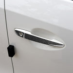 Un set di maniglie esterne per porte in fibra di carbonio per auto senza adesivo decorativo con foro intelligente per Mazda CX-5 2017-2018, guida a destra, Outside Door Handle without Smart Hole, Right Drive