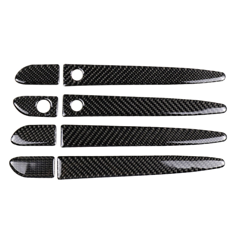 Un set di maniglie esterne per porte in fibra di carbonio per auto con adesivo decorativo Smart Hole per Mazda CX-5 2017-2018, guida a destra, Outside Door Handle with Smart, Right Drive