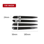 Un set di maniglie esterne per porte in fibra di carbonio per auto con adesivo decorativo Smart Hole per Mazda CX-5 2017-2018, guida a destra, Outside Door Handle with Smart, Right Drive
