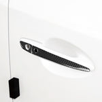 Un set di maniglie esterne per porte in fibra di carbonio per auto con adesivo decorativo Smart Hole per Mazda CX-5 2017-2018, guida a destra, Outside Door Handle with Smart, Right Drive