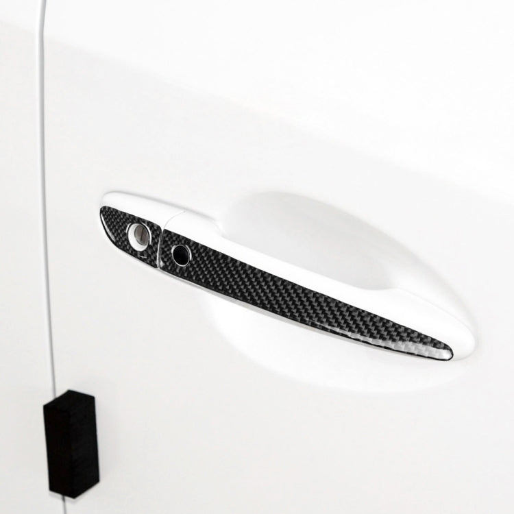 Un set di maniglie esterne per porte in fibra di carbonio per auto con adesivo decorativo Smart Hole per Mazda CX-5 2017-2018, guida a destra, Outside Door Handle with Smart, Right Drive