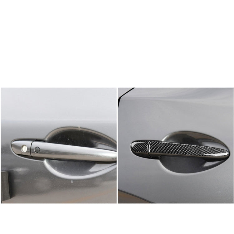 Un set di maniglie esterne per porte in fibra di carbonio per auto con adesivo decorativo Smart Hole per Mazda CX-5 2017-2018, guida a destra, Outside Door Handle with Smart, Right Drive