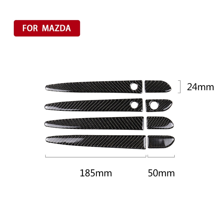 Maniglia per porta esterna in fibra di carbonio per auto con adesivo decorativo Smart Hole per Mazda CX-5 2017-2018, guida a sinistra, Outside Door Handle with Smart, Left Drive