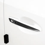 Maniglia per porta esterna in fibra di carbonio per auto con adesivo decorativo Smart Hole per Mazda CX-5 2017-2018, guida a sinistra, Outside Door Handle with Smart, Left Drive