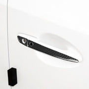 Maniglia per porta esterna in fibra di carbonio per auto con adesivo decorativo Smart Hole per Mazda CX-5 2017-2018, guida a sinistra, Outside Door Handle with Smart, Left Drive