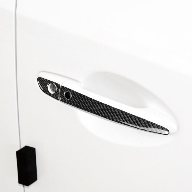 Maniglia per porta esterna in fibra di carbonio per auto con adesivo decorativo Smart Hole per Mazda CX-5 2017-2018, guida a sinistra, Outside Door Handle with Smart, Left Drive