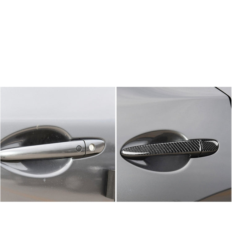 Maniglia per porta esterna in fibra di carbonio per auto con adesivo decorativo Smart Hole per Mazda CX-5 2017-2018, guida a sinistra, Outside Door Handle with Smart, Left Drive