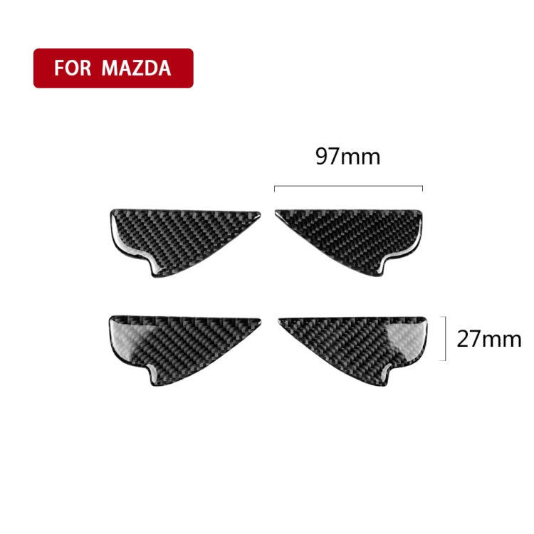 Adesivo decorativo per porta interna in fibra di carbonio per auto per Mazda, guida a destra e a sinistra universale, Inner Door Bowl