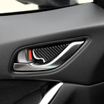 Adesivo decorativo per porta interna in fibra di carbonio per auto per Mazda, guida a destra e a sinistra universale, Inner Door Bowl
