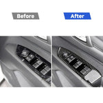 Adesivo decorativo per pannello pulsanti finestra in fibra di carbonio per Mazda CX-5 2017-2018, guida a destra, Window Buttons Panel, Right Drive