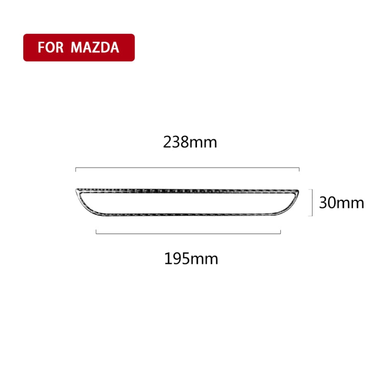 Adesivo decorativo per pannello di controllo centrale in fibra di carbonio per auto per Mazda CX-5 2017-2018, guida a destra e a sinistra universale, Central Control Panel
