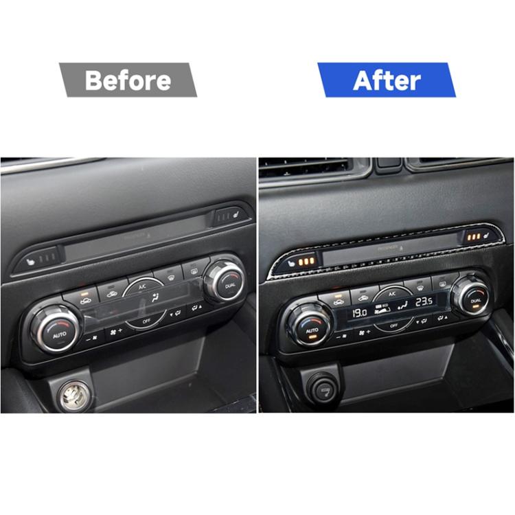 Adesivo decorativo per pannello di controllo centrale in fibra di carbonio per auto per Mazda CX-5 2017-2018, guida a destra e a sinistra universale, Central Control Panel