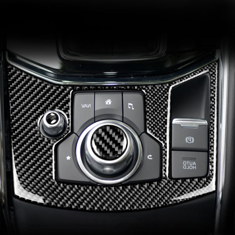 Adesivo decorativo per pannello freno a mano elettronico in fibra di carbonio per auto per Mazda CX-5 2017-2018, guida a destra, Electronic Handbrake Panel, Right Drive