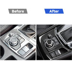 Adesivo decorativo per pannello freno a mano elettronico in fibra di carbonio per auto per Mazda CX-5 2017-2018, guida a destra, Electronic Handbrake Panel, Right Drive