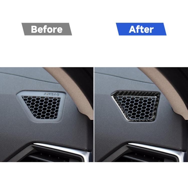 Adesivo decorativo per uscita aria strumento in fibra di carbonio per BMW Serie 3 G20/G28/325Li/330d/335 2019-2020, Guida a destra, Instrument Air Outlet
