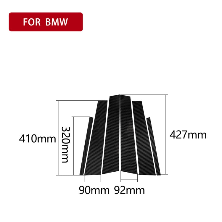 Adesivo decorativo per montante B in fibra di carbonio per auto per BMW Serie 3 G20/G28/325Li/330d/335 2019-2020, guida a destra e a sinistra universale, B Pillar