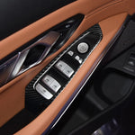 Adesivo decorativo per ascensore in vetro per finestrini in fibra di carbonio 4 in 1 per BMW Serie 3 G20/G28/325Li/330d/335 2019-2020, guida a destra e a sinistra universale, Window Glass Lift