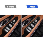Adesivo decorativo per ascensore in vetro per finestrini in fibra di carbonio 4 in 1 per BMW Serie 3 G20/G28/325Li/330d/335 2019-2020, guida a destra e a sinistra universale, Window Glass Lift