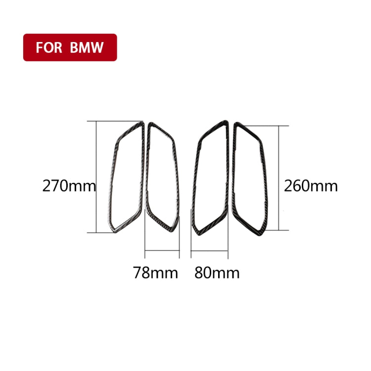 Adesivo decorativo per maniglia della porta in fibra di carbonio 4 in 1 per BMW Serie 3 G20/G28/325Li/330d/335 2019-2020, guida a destra e a sinistra universale, Door Handle