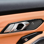 Adesivo decorativo per maniglia della porta in fibra di carbonio 4 in 1 per BMW Serie 3 G20/G28/325Li/330d/335 2019-2020, guida a destra e a sinistra universale, Door Handle