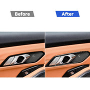 Adesivo decorativo per maniglia della porta in fibra di carbonio 4 in 1 per BMW Serie 3 G20/G28/325Li/330d/335 2019-2020, guida a destra e a sinistra universale, Door Handle