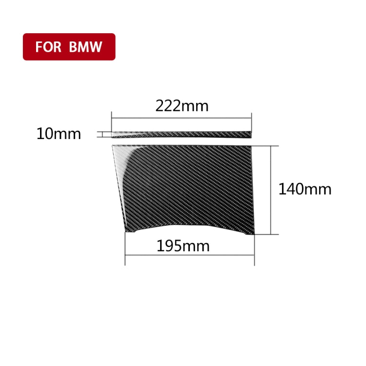 Adesivo decorativo per coperchio della tazza dell'acqua in fibra di carbonio 2 in 1 per BMW Serie 3 G20/G28/325Li/330d/335 2019-2020, guida a sinistra, Water Cup Cover, Left Drive