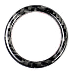Adesivo decorativo per anello di avvio con un clic in tinta unita in fibra di carbonio per auto per Mercedes-Benz con guida sinistra e destra universale, Solid Color One-click Start Ring