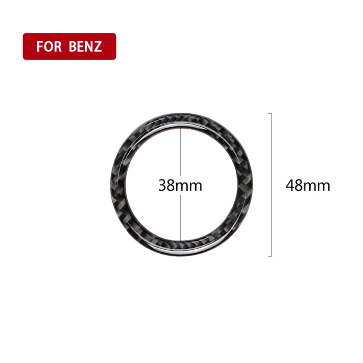 Adesivo decorativo per anello di avvio con un clic in tinta unita in fibra di carbonio per auto per Mercedes-Benz con guida sinistra e destra universale, Solid Color One-click Start Ring