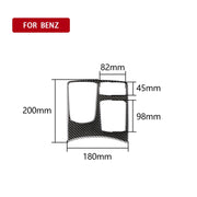 Pannello multimediale per box bracciolo di controllo centrale in tinta unita in fibra di carbonio per auto, adesivo decorativo B per Mercedes-Benz GLE 2015-2018/GLS 2016-2018/Classe M 2012-2015, guida a sinistra                                         ...