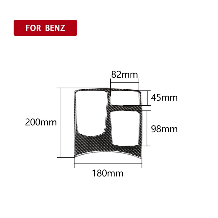 Pannello multimediale per box bracciolo di controllo centrale in tinta unita in fibra di carbonio per auto, adesivo decorativo B per Mercedes-Benz GLE 2015-2018/GLS 2016-2018/Classe M 2012-2015, guida a sinistra                                         ...