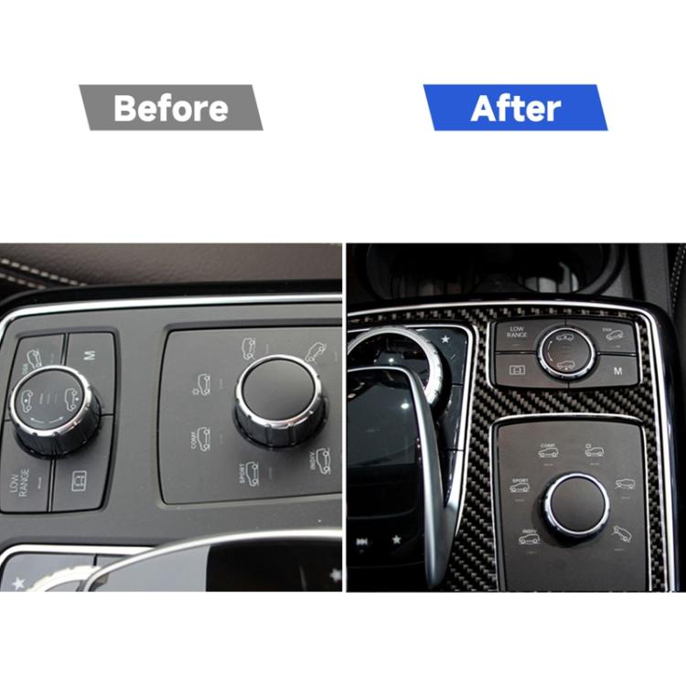 Pannello multimediale per box bracciolo di controllo centrale in tinta unita in fibra di carbonio per auto, adesivo decorativo B per Mercedes-Benz GLE 2015-2018/GLS 2016-2018/Classe M 2012-2015, guida a sinistra                                         ...