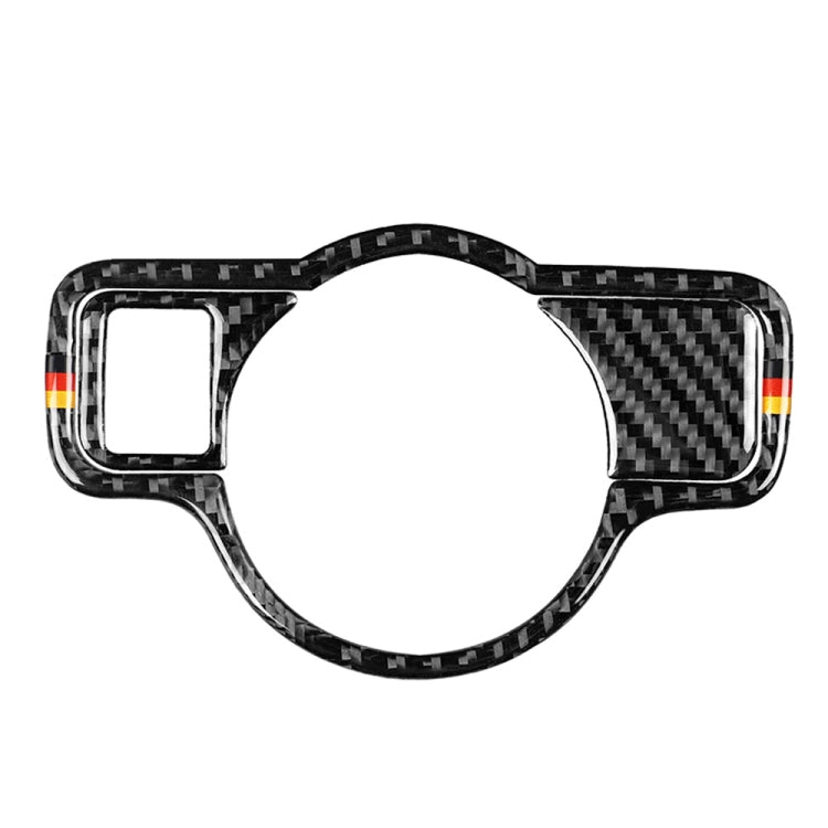 Interruttore fari di colore tedesco in fibra di carbonio per auto, adesivo decorativo per Mercedes-Benz Classe A 2013-2018/Classe B 2013-2018/Classe C 2007-2013, Guida a sinistra, German Color Headlight Switch A