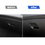 Adesivo decorativo per maniglia della scatola portaoggetti laterale del sedile anteriore del passeggero in tinta unita in fibra di carbonio per auto per Mercedes-Benz Classe A 2013-2018/CLA 2013-2018/GLA 2015-2018, guida a destra e a sinistra universal...