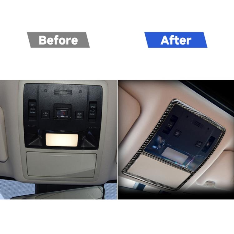 Adesivo decorativo per luce di lettura anteriore in fibra di carbonio per auto per Lexus RX300 / 270 / 200T / 450h 2016-2019, guida a destra e a sinistra universale, Front Reading Light