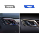 Maniglia per porta anteriore in fibra di carbonio per auto, adesivo decorativo per Lexus RX300 / 270 / 200T / 450h 2016-2019, guida a destra, Front Door Handle A