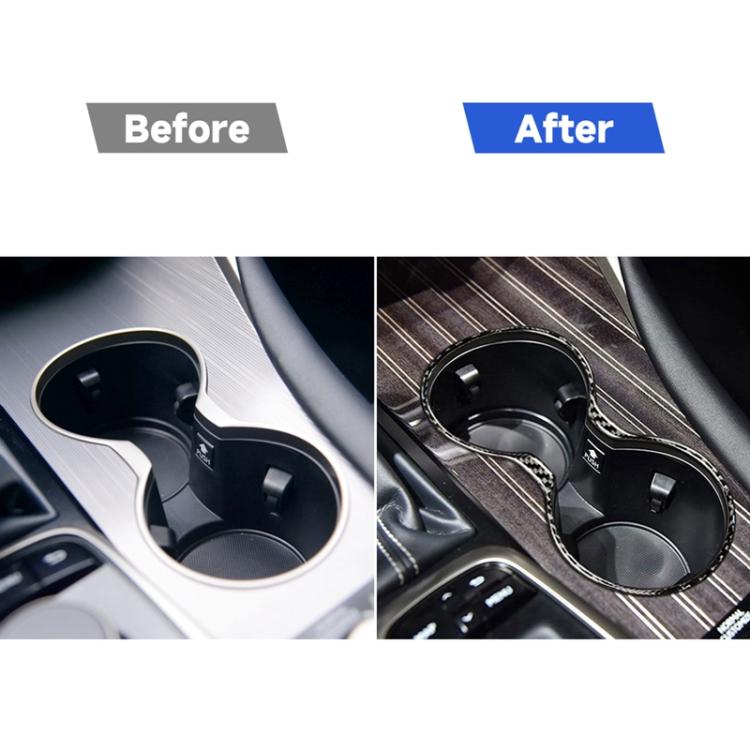 Adesivo decorativo per telaio portabicchieri per auto in fibra di carbonio per Lexus RX300 / 270 / 200T / 450h 2016-2019, guida a destra e a sinistra universale, Water Cup Holder Frame