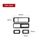 Adesivo decorativo per ascensore in vetro per finestrini in fibra di carbonio per auto per Lexus RX300 / 270 / 200T / 450h 2016-2019, guida a destra, Window Glass Lift