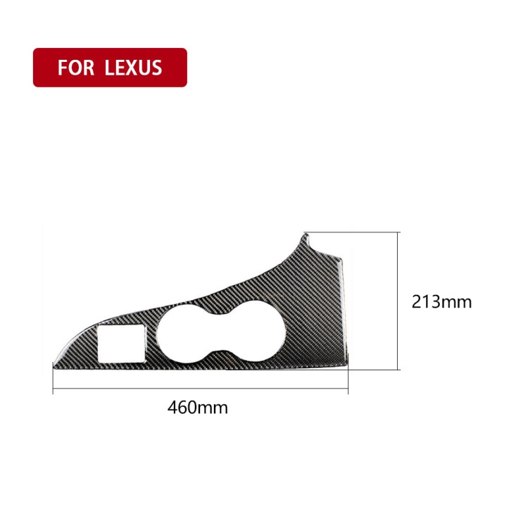 Adesivo decorativo per pannello portabicchieri per acqua in fibra di carbonio per auto per Lexus RX300 / 270 / 200T / 450h 2016-2019, guida a destra, Water Cup Holder Panel