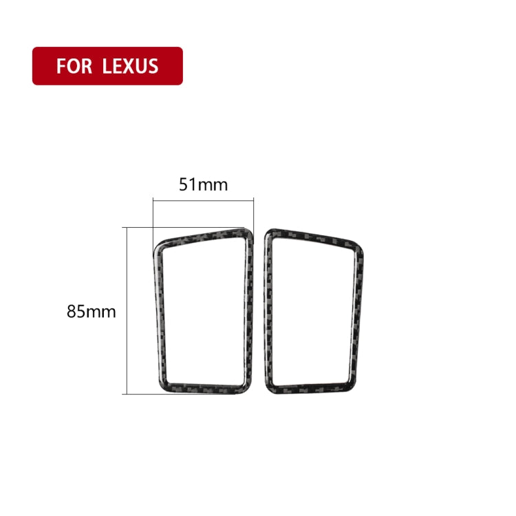 Adesivo decorativo per presa d'aria per cruscotto in fibra di carbonio per auto per Lexus NX200 / 200t / 300h 2014-2021, guida a destra e a sinistra universale, Dashboard Air