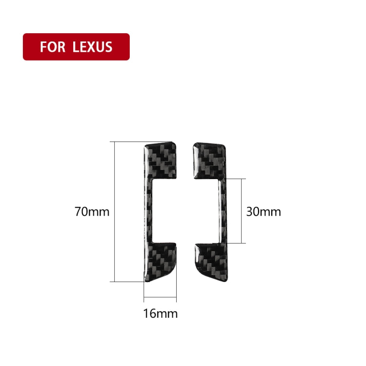 Adesivo decorativo per uscita aria sinistra e destra in fibra di carbonio per auto per Lexus NX200 / 200t / 300h 2014-2021, guida sinistra e destra universale, Left and Right Air Outlet