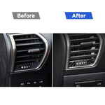 Adesivo decorativo per uscita aria sinistra e destra in fibra di carbonio per auto per Lexus NX200 / 200t / 300h 2014-2021, guida sinistra e destra universale, Left and Right Air Outlet