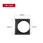 Adesivo decorativo con pomello in fibra di carbonio per auto per Lexus NX200 / 200t / 300h 2014-2021, guida a destra e a sinistra universale, Knob