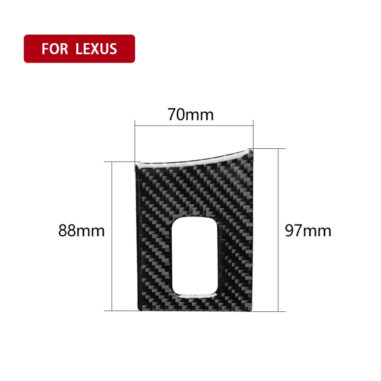 Adesivo decorativo per box bracciolo in fibra di carbonio per auto per Lexus NX200 / 200t / 300h 2014-2021, guida a sinistra, Armrest Box, Left Drive
