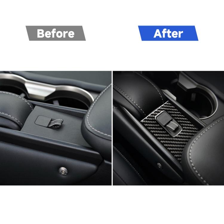 Adesivo decorativo per box bracciolo in fibra di carbonio per auto per Lexus NX200 / 200t / 300h 2014-2021, guida a sinistra, Armrest Box, Left Drive
