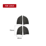 Adesivo decorativo per porta interna in fibra di carbonio per auto per Lexus NX200 / 200t / 300h 2014-2021, guida a destra e a sinistra universale, Inner Door Bowl