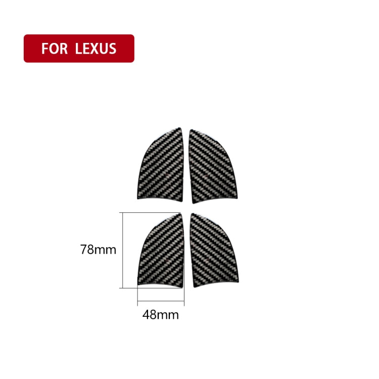 Adesivo decorativo per porta interna in fibra di carbonio per auto per Lexus NX200 / 200t / 300h 2014-2021, guida a destra e a sinistra universale, Inner Door Bowl
