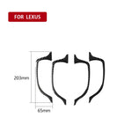 Adesivo decorativo per maniglia interna della porta in fibra di carbonio per auto per Lexus NX200 / 200t / 300h 2014-2021, guida a destra e a sinistra universale, Inner Door Handle