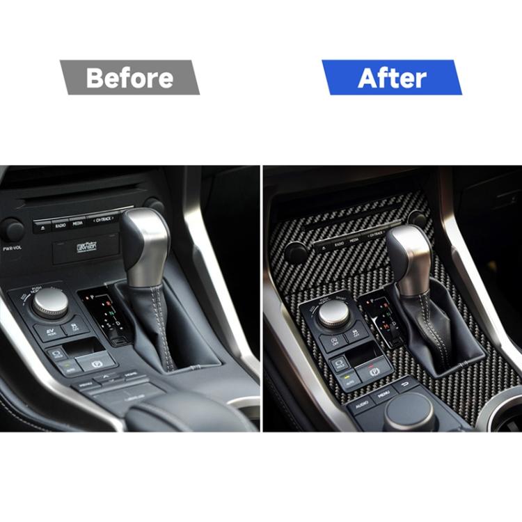 Adesivo decorativo per pannello CD in fibra di carbonio per auto per Lexus NX200 / 200t / 300h 2014-2021, guida a destra e a sinistra universale, CD Panel