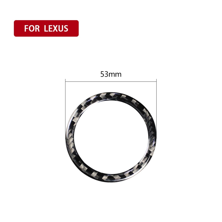 Adesivo decorativo cerchio di avvio in fibra di carbonio per auto per Lexus IS250 300 350C 2006-2012, guida a destra e a sinistra universale, tart Circle
