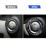 Adesivo decorativo cerchio di avvio in fibra di carbonio per auto per Lexus IS250 300 350C 2006-2012, guida a destra e a sinistra universale, tart Circle